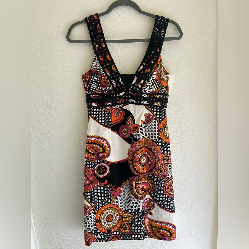 Trina Turk Paisley Empire Sleeveless Dress Size 0